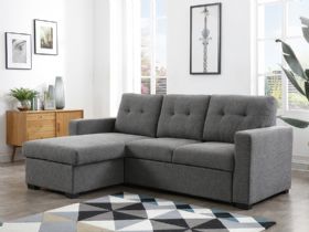 Brando Grey corner sofa bed - at Lee Longlands