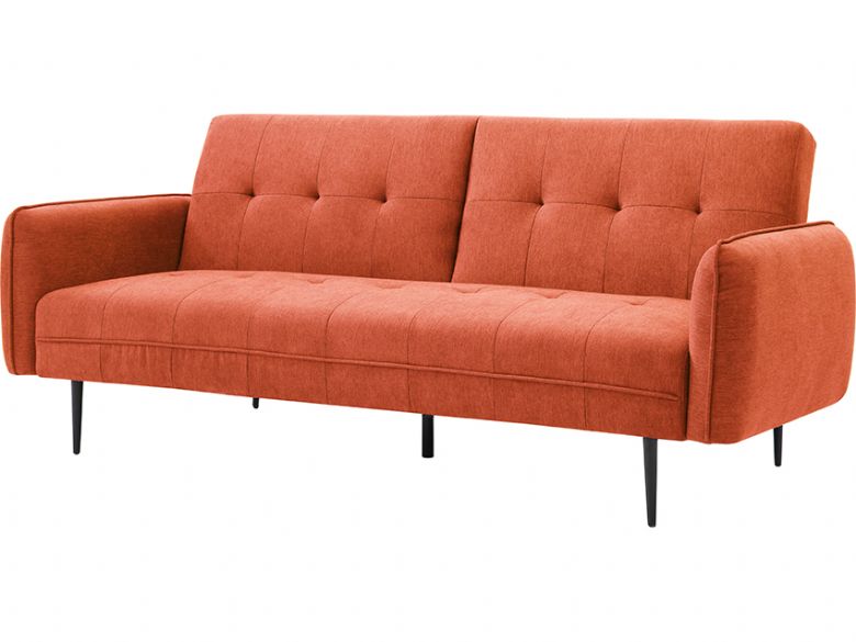 Franco 3 Seater orange sofa bed - at Lee Longlands