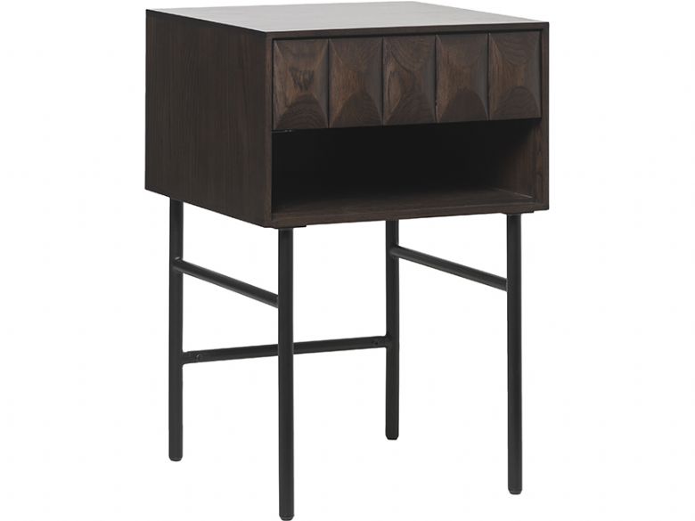 Dakota dark wood side table finance options available
