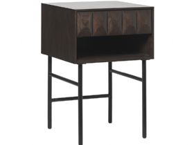Dakota dark wood side table finance options available