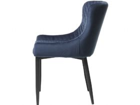 Whitney blue quilted dining chair