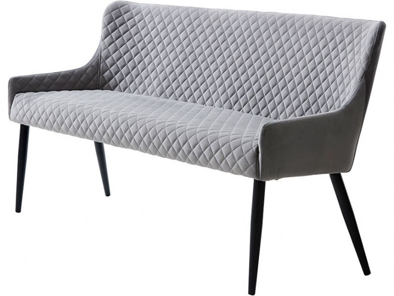 Whitney upholstered grey bench