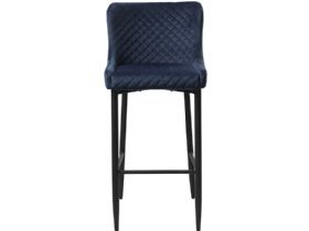 Whitney blue velvet bar stool