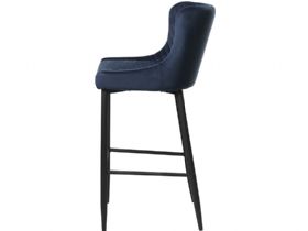 Whitney quilted blue bar stool