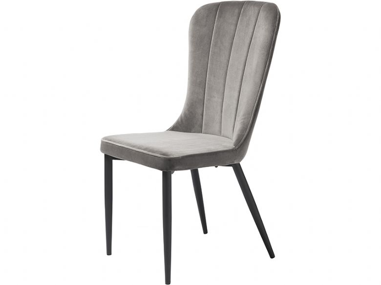 Monroe grey velvet dining chair available at Lee Longlands