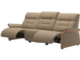 Stressless Mary 3 Seater Sofa in Paloma Funghi