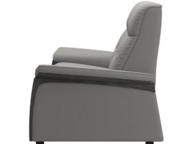 Ekornes Mary 2 seater in grey leather available at Lee Longlands