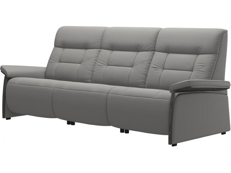 Stressless 3 seater sofa silver grey with grey arms