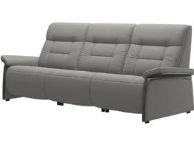 Stressless 3 seater sofa silver grey with grey arms