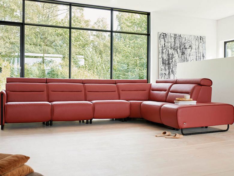 Stressless Emily red modular recliner sofa