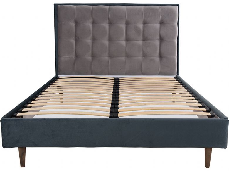 Minx contemporary grey bed