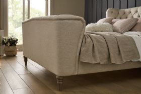 Cheltenham neutral coloured bed with button detail