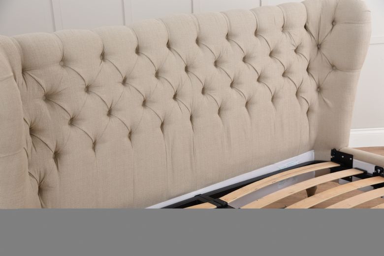 Cheltenham bed frame in cream fabric finance options available