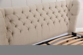Cheltenham bed frame in cream fabric finance options available