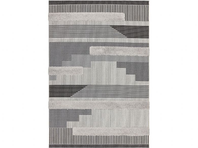 Moonshadow grey geometric pattern rug available at Lee Longlands