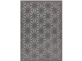 Periwinkle grey outdoor rug geometric pattern
