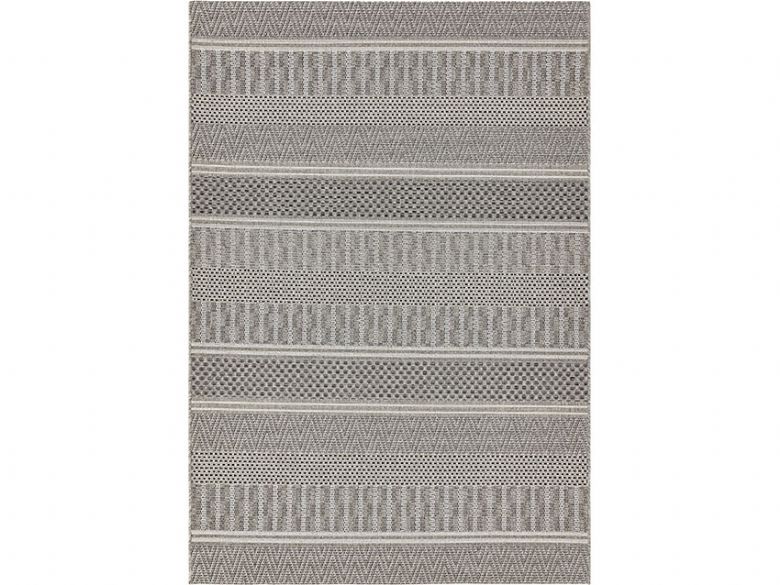 Wisteria grey contemporary outdoor rug geometric