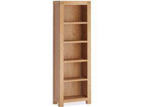 Bromyard oak slim bookcase