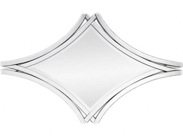 Twice modern diamond shaped mirror