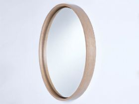 Radius oak mirror side profile