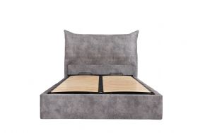 Jade grey kingsize ottoman bed