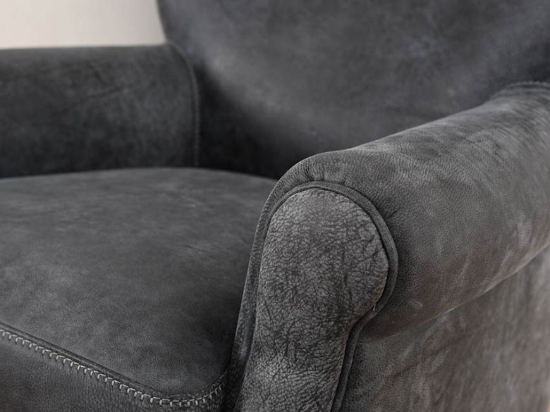 Pioneer grey aniline leather chair