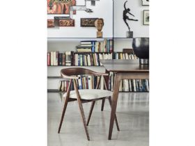 Ercol Lugo dark wood dining table and chairs