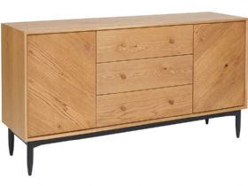 Ercol Monza patina oak and black painted sideboard