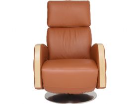 Ercol Noto brown leather recliner chair