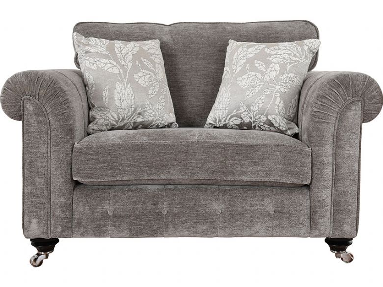 Alstons Emma fabric snuggler chair available at Lee Longlands