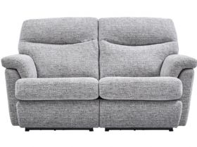 Emani fabric double reclining sofa