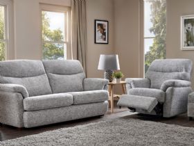 Emani grey fabric sofa collection