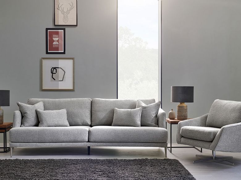 Ottilie contemporary fabric 3 seater sofa
