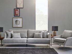 Ottilie contemporary fabric 3 seater sofa