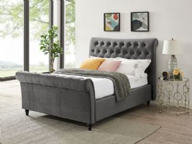 Hazel grey double bedframe available at Lee Longlands