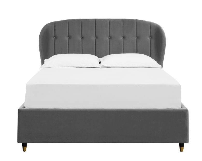 Paisley king size ottoman bed frame with fluted headboard