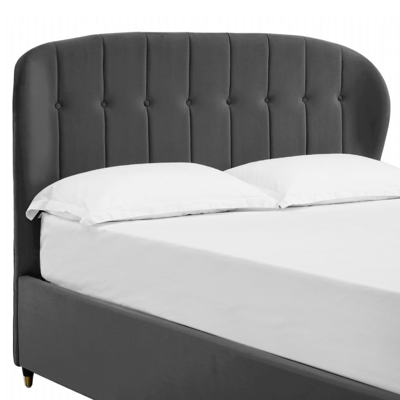Paisley velvet ottoman bed frame for 150cm mattress