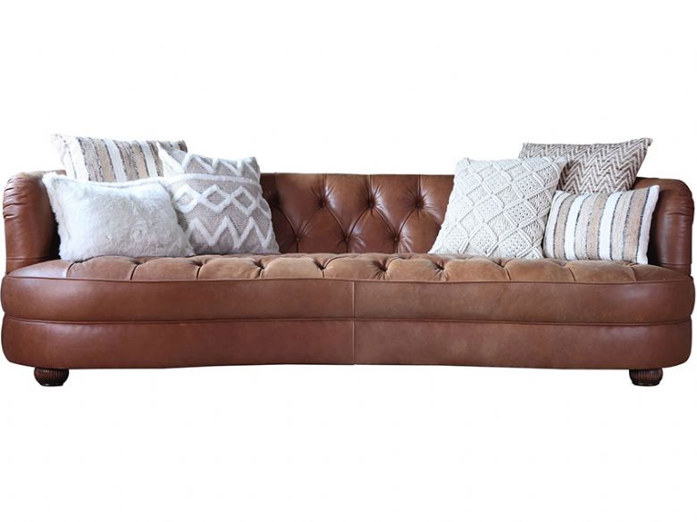 Tetrad Strand 4 seater leather chesterfield sofa available at Lee Longlands