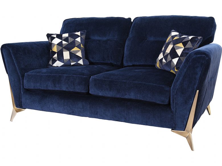 Eros 2 Seater fabric sofa in blue at Lee Longlands