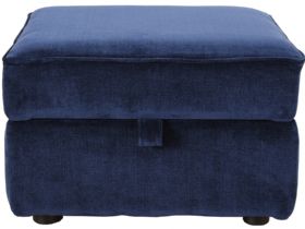 Eros blue fabric storage stool at lee Longlands