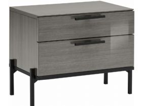 Sotomura modern grey nightstand available at Lee Longlands