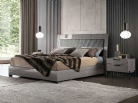 Sotomura modern grey bed frame available at Lee Longlands