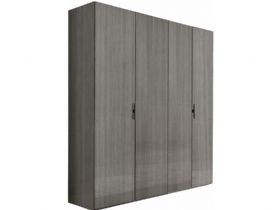 Sotomura grey modern 4 door wardrobe available at Lee Longlands