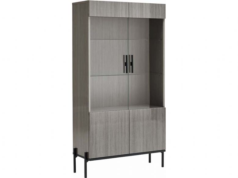 Sotomura modern grey 2 door display cabinet available at Lee Longlands