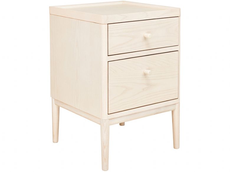 Ercol Salina 2 drawer bedside cabinet available at Lee Longlands