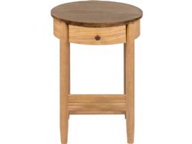 Marvic round night stand with 1 drawer