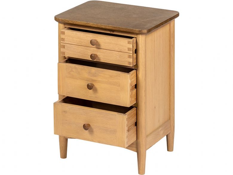 Marvic wooden bedside table with 3 drawers