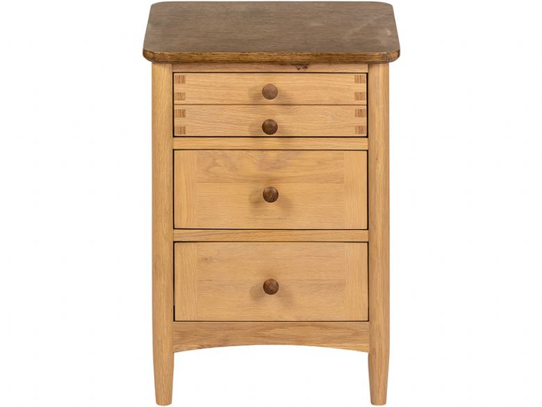 Marvic wood 3 drawer bedside table