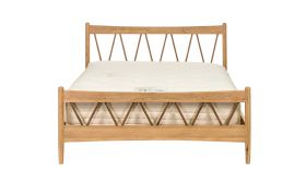 Marvic rustic wooden bed king size