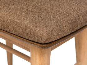 Marvic wooden dressing table stool with fabric seat